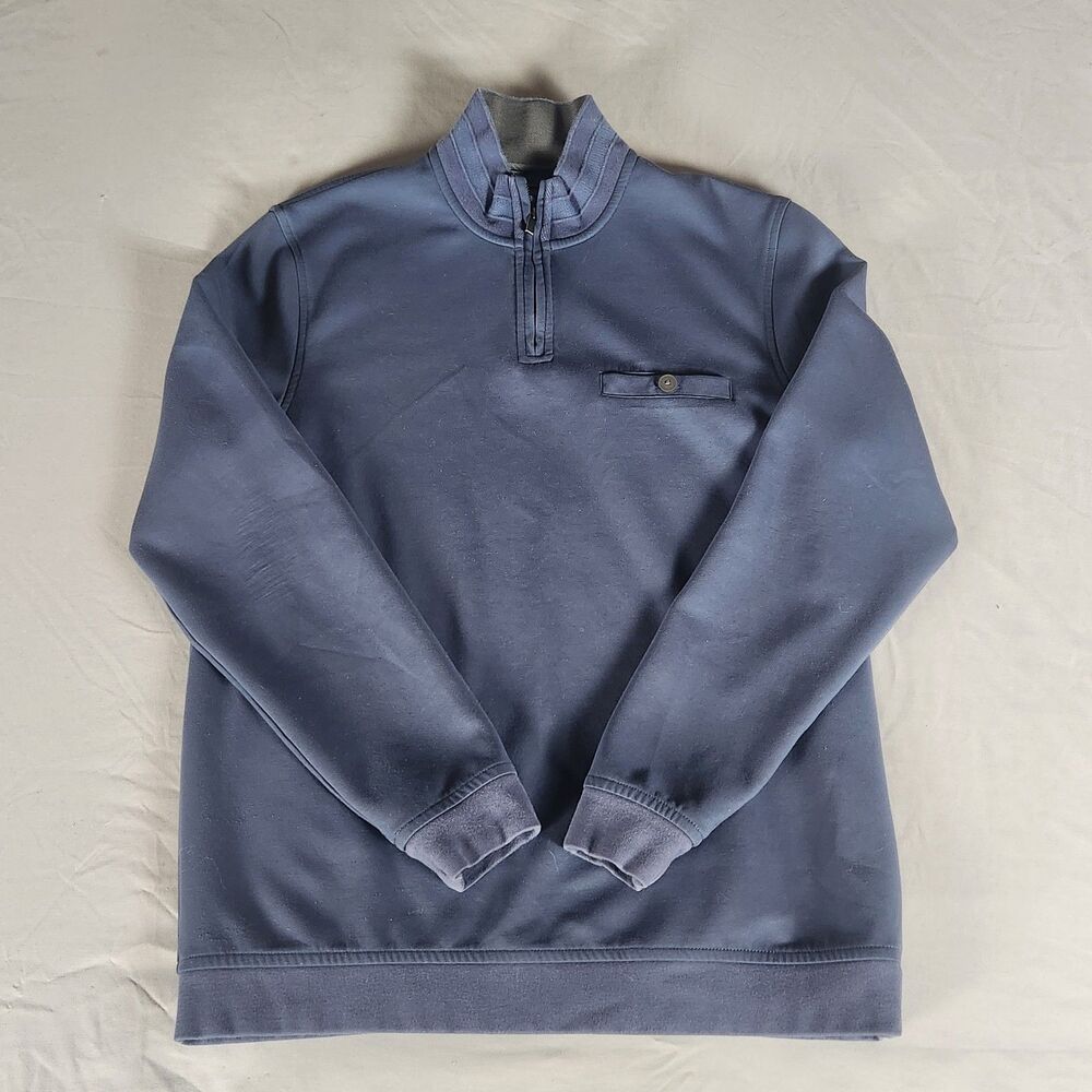 Kirkland Signature Quarter Zip Pullover Blue Stretch Men’s Medium M